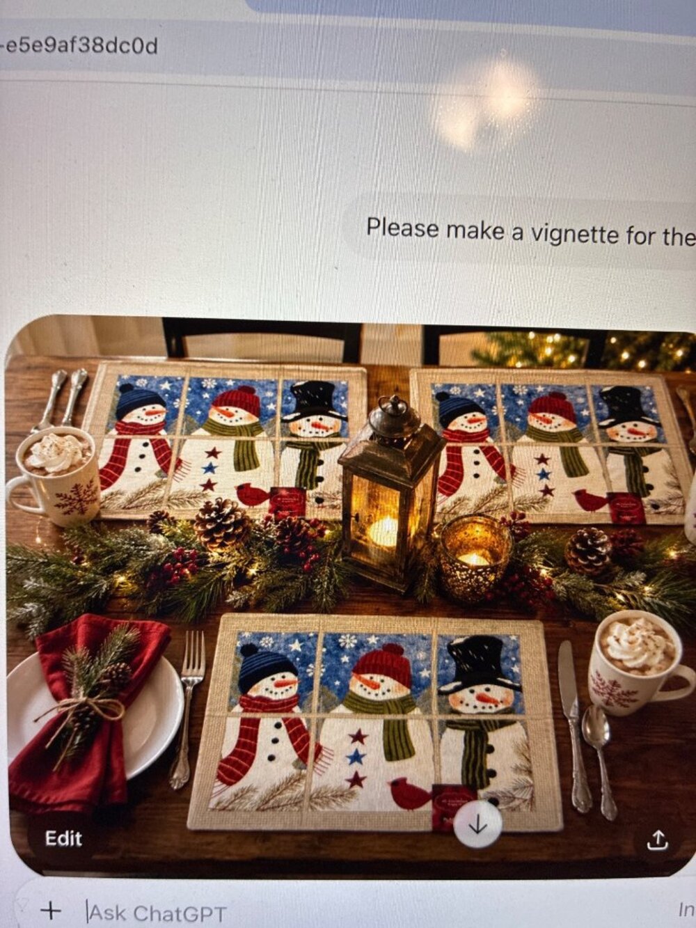 St Nicholas Square Snowman Christmas Placemats Set of 6 NWT - Picture 3 of 14